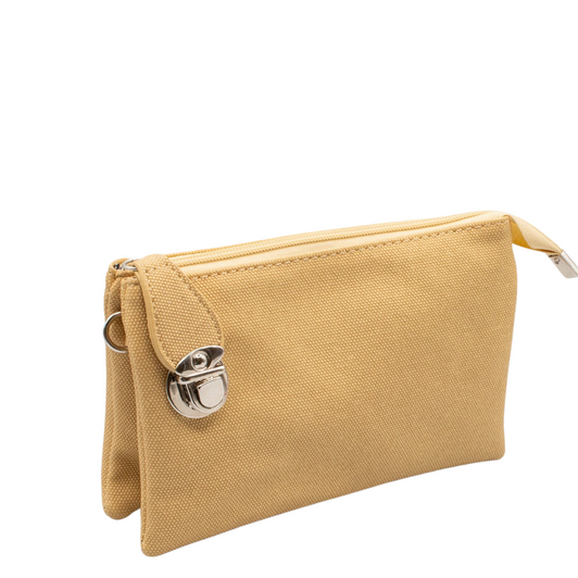 Caracol Small Textured Wristlet & Crossbody Purse Yellow