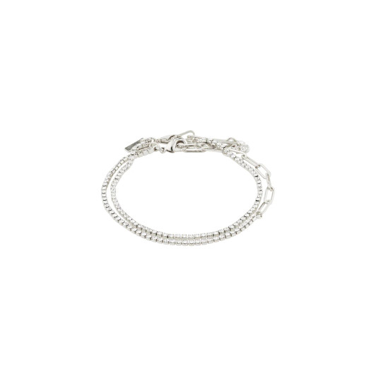 Pilgrim Rowan Crystal Bracelet Set Silver