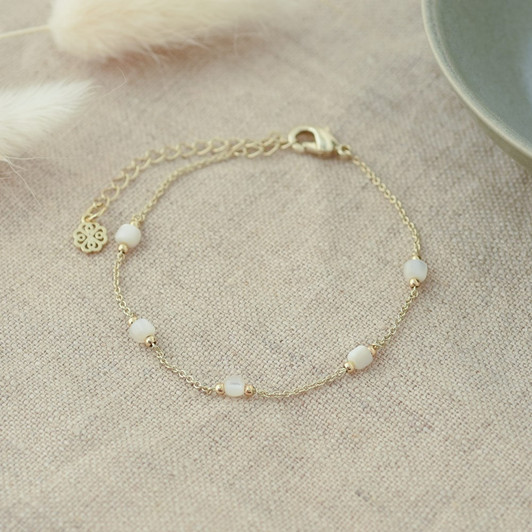 Glee Gold Plated Genevieve Bracelet Mother of Pearl