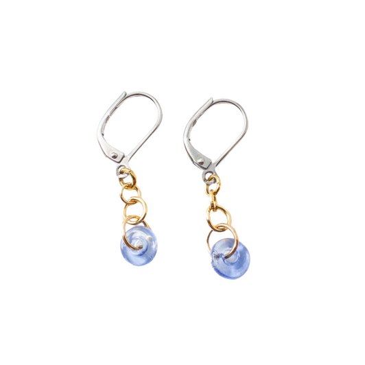 Anne Marie Chagnon Berthus Glass Bead Earrings Azure