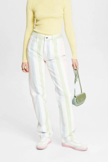 Esprit Retro High-Rise Jeans Pastel Stripes