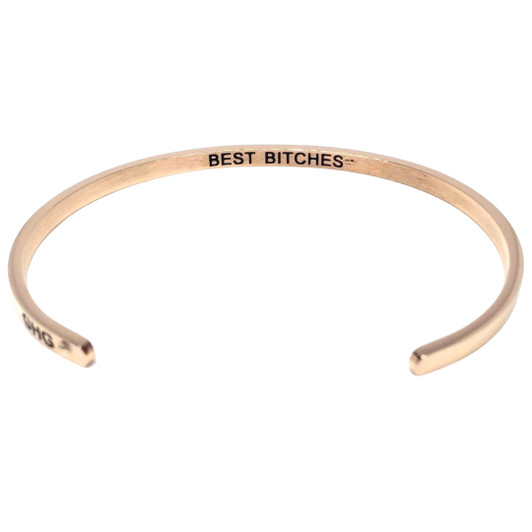 Glass House Goods "Best B*tches" Rose Gold Bracelet