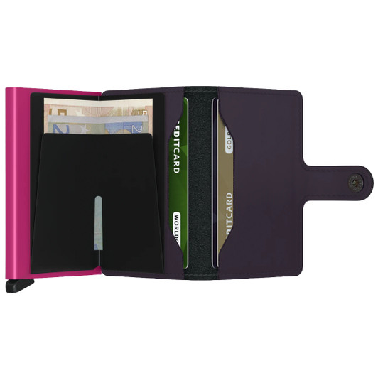 Secrid Miniwallet Matte Dark Purple/Fuchsia