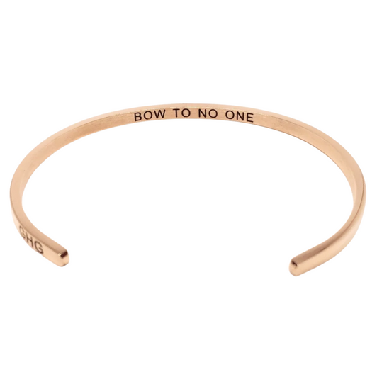 Glass House Goods "Bow To No One" Rose Gold Bracelet