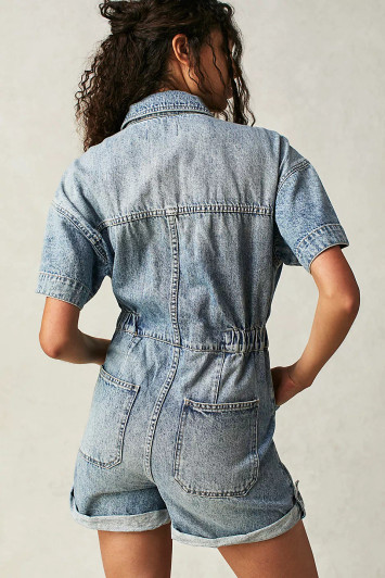 Free People Marci Cuffed Shortalls Marrakesh