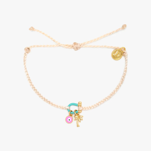 Pura Vida Bonne Chance Charm Bracelet Vanilla