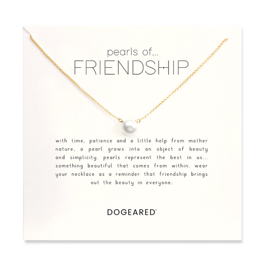Dogeared Pearls of Friendship Large Pearl Necklace Gold Dipped
