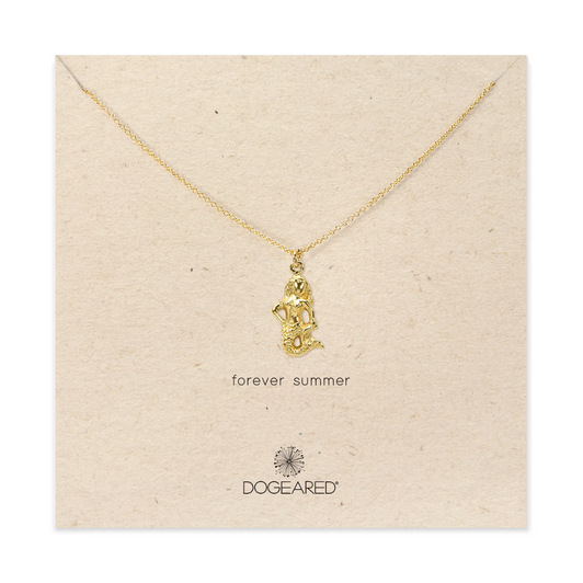 Dogeared Forever Summer Mermaid Necklace Gold Dipped