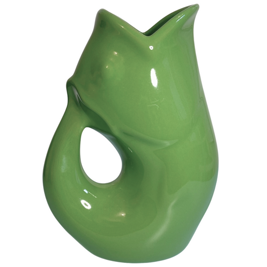 Gurgle Pot Fish Shaped Pitcher Large Green Moss