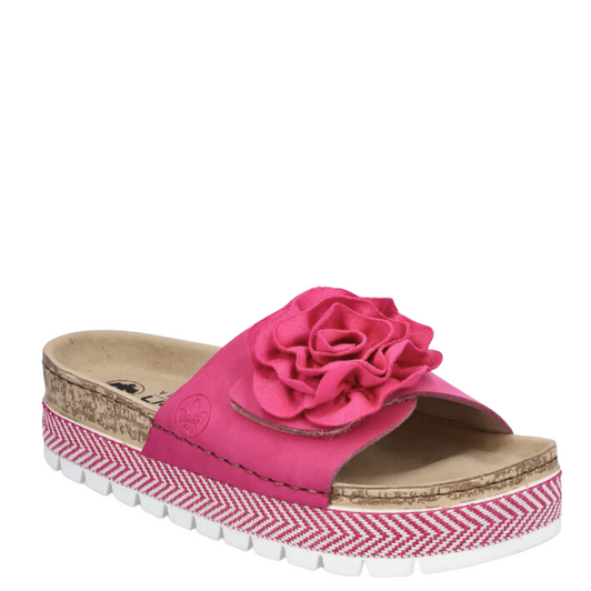 Rieker Franziska Slip On Platform Sandals Pink