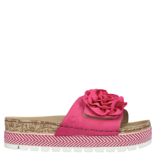 Rieker Franziska Slip On Platform Sandals Pink