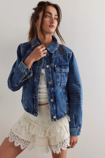 Free People Jade Denim Jacket High Dive