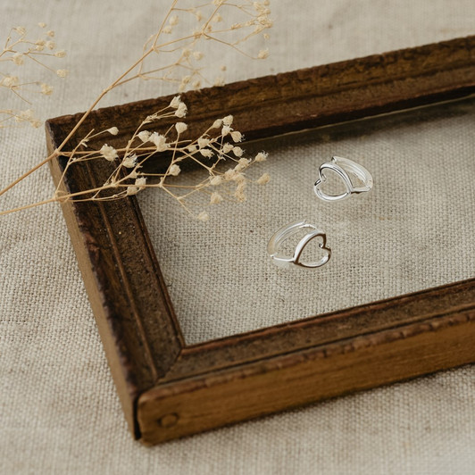 Glee Silver Plated Sweetheart Hoops