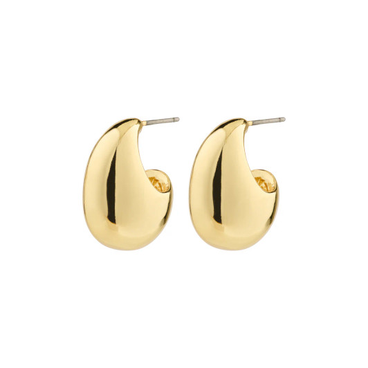 Pilgrim Chunky Teardrop Hoops Gold Plated