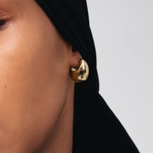 Pilgrim Chunky Teardrop Hoops Gold Plated