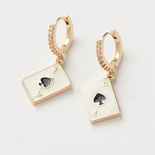 Fable Ace of Spades Enamel Hoops