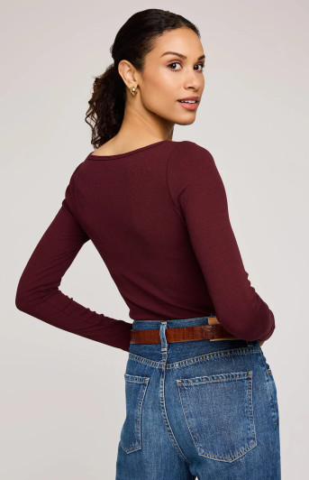 Gentle Fawn Ingrid Long Sleeve Top Merlot