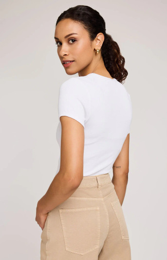Gentle Fawn Shania Ribbed T-Shirt White