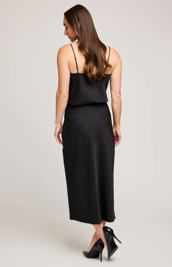 Gentle Fawn Bonnie Satin Midi Skirt Black