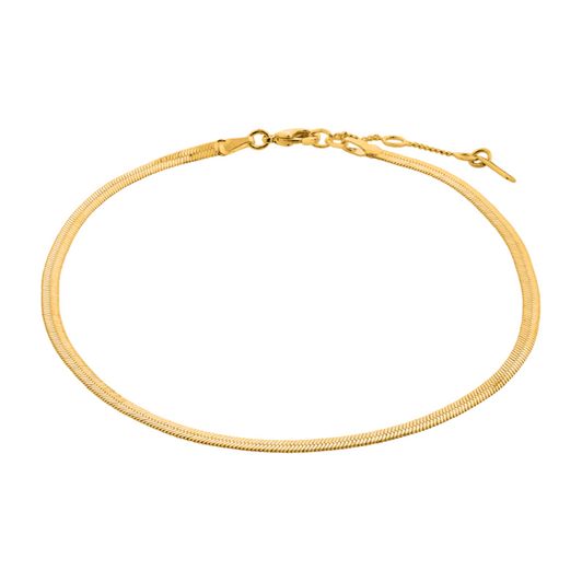 Pilgrim Joanna Herringbone Anklet Gold Plated