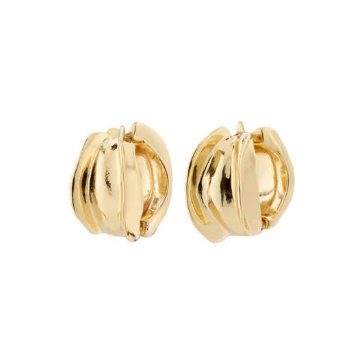 Pilgrim Stay Large Hoops Gold Plated