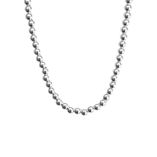 Silver Ball Necklace 8mm