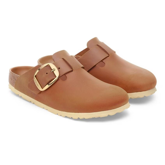 Birkenstock Boston Big Buckle Oiled Cognac Narrow