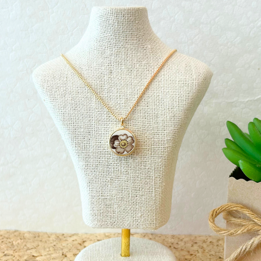 K. Ross Creations Antique China Necklace Brown