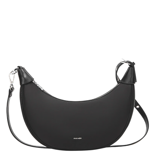 Pixie Mood Crescent Crossbody Bag Black Nylon