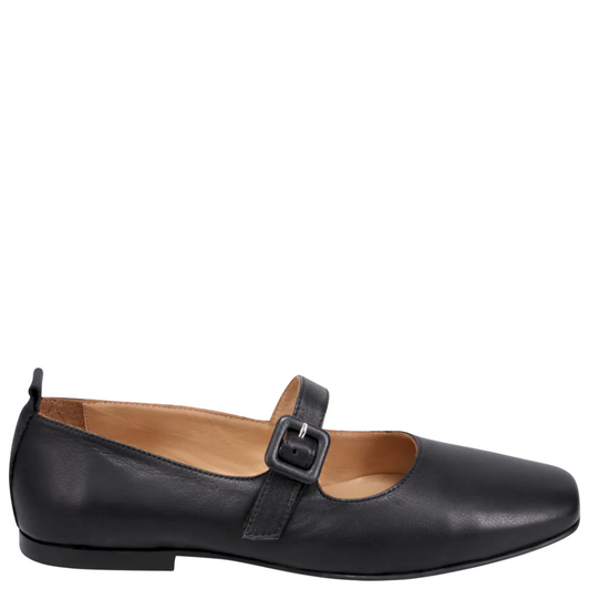 Bueno Eliana Mary Jane Flats Black