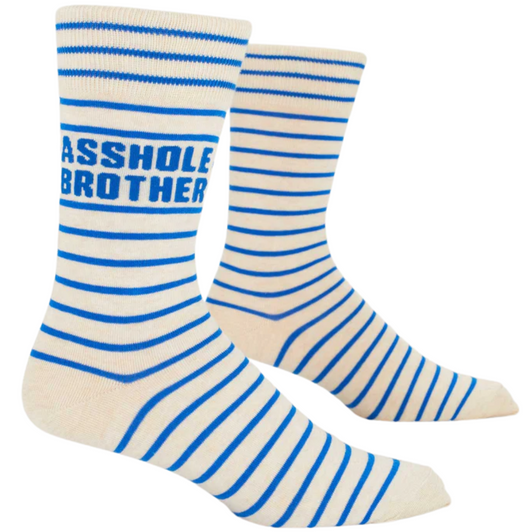 Blue Q A****** Brother Men's Crew Socks