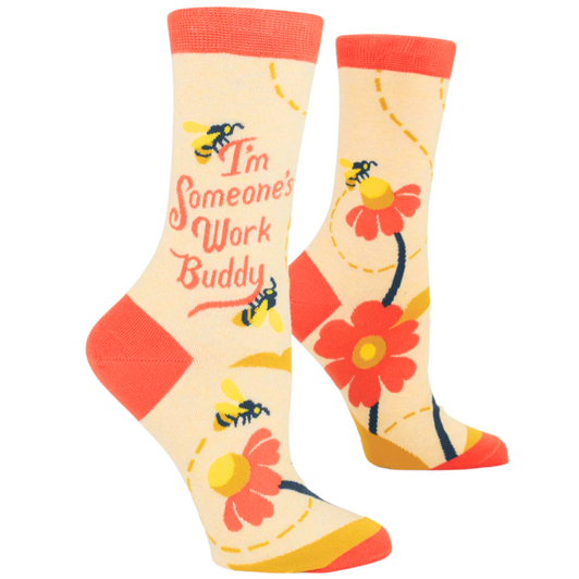 Blue Q I'm Someone's Work Buddy Crew Socks
