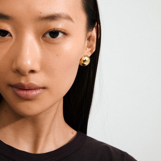 Pilgrim Jace Bubble Dome Earrings Gold Plated