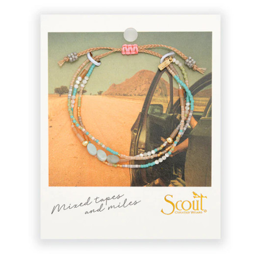 Scout Mixed Media Mixed Tapes and Miles Bracelet Amazonite/Gold