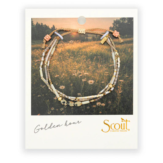 Scout Mixed Media Golden Hour Bracelet Dalmatian Jasper/Gold
