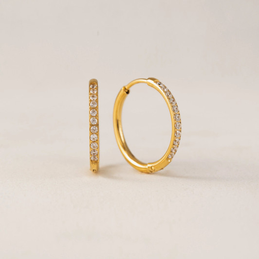 Lover's Tempo Evie 20mm CZ Hoops Gold