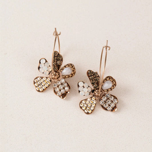Lover's Tempo Primrose Drop Hoops White