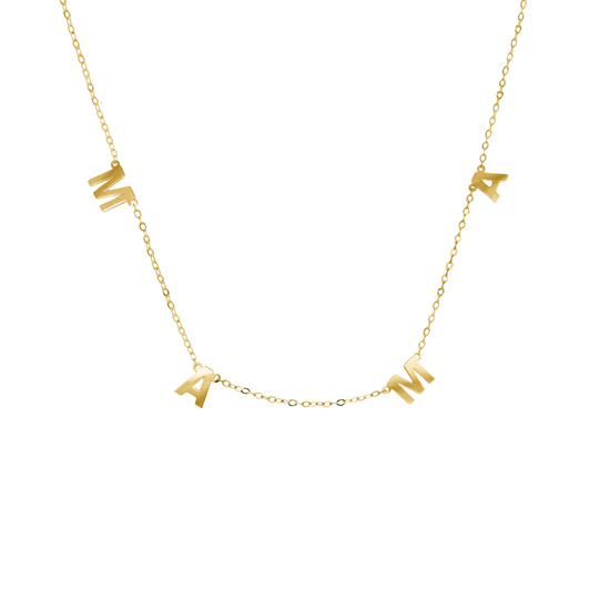 House of Jewellery Mama Letter Necklace Gold Vermeil