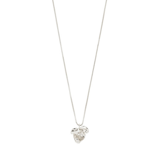 Pilgrim Luis Abstract Flower Necklace Silver Plated