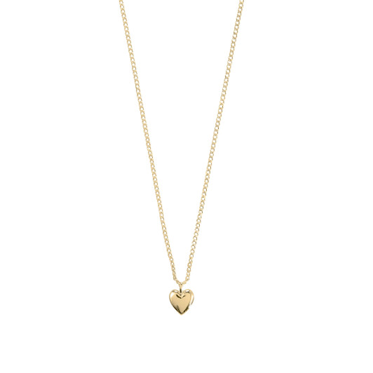 Pilgrim Alaia Heart Necklace Gold Plated