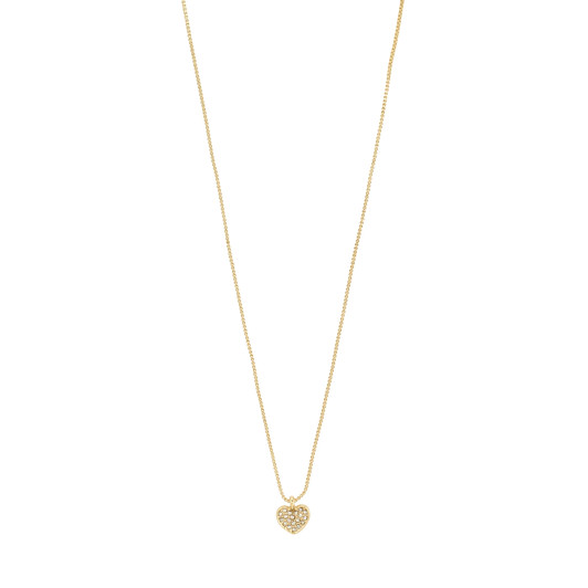 Pilgrim Emmett Crystal Heart Necklace Gold Plated