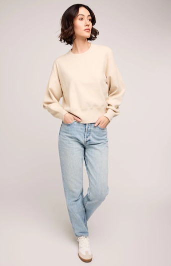 Gentle Fawn Alfie Crew Neck Sweater Heather Oat