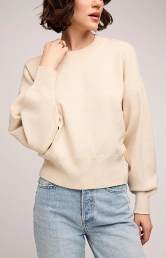 Gentle Fawn Alfie Crew Neck Sweater Heather Oat