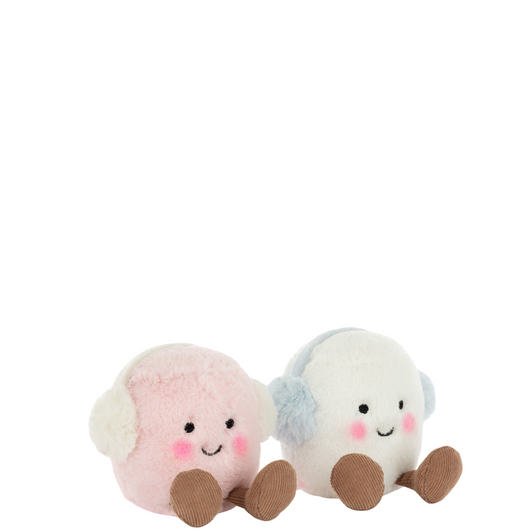 JellyCat Amuseables Toastie Pink and White Marshmallows