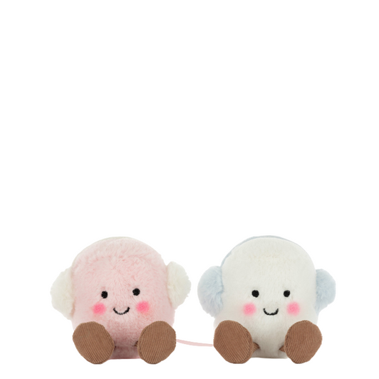 JellyCat Amuseables Toastie Pink and White Marshmallows