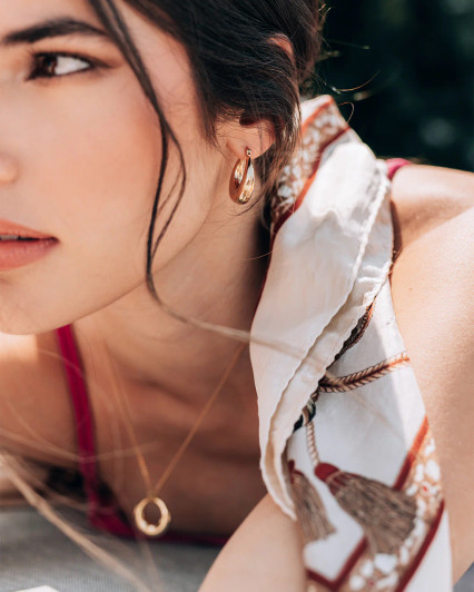 wellDunn Oculus Chunky Hoops Gold