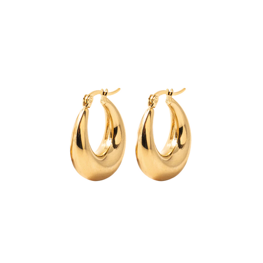 wellDunn Oculus Chunky Hoops Gold