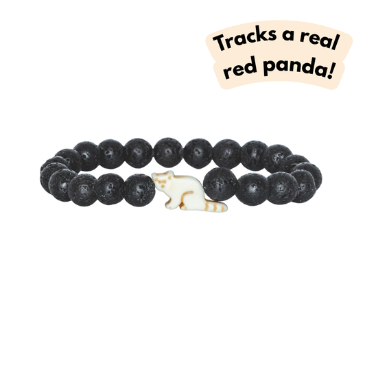 Fahlo The Dash Red Panda Bracelet Lava Stone