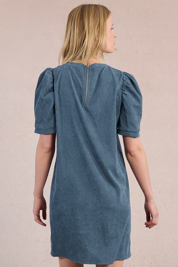 Molly Bracken Puff Sleeve Dress Blue Denim