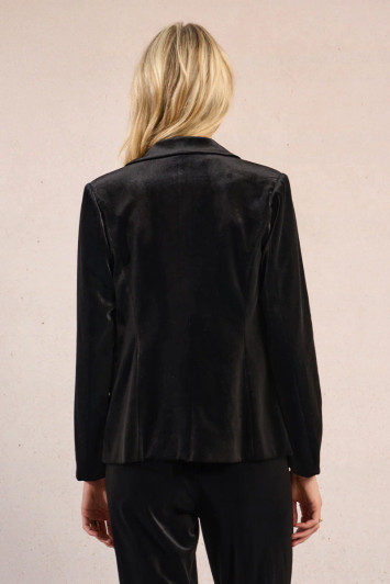 Molly Bracken Velvet Blazer Black
